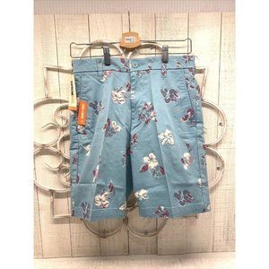 Dockers Men's Ultimate Supreme Flex Shorts NWT Size 28 Waist Blue Floral Pattern